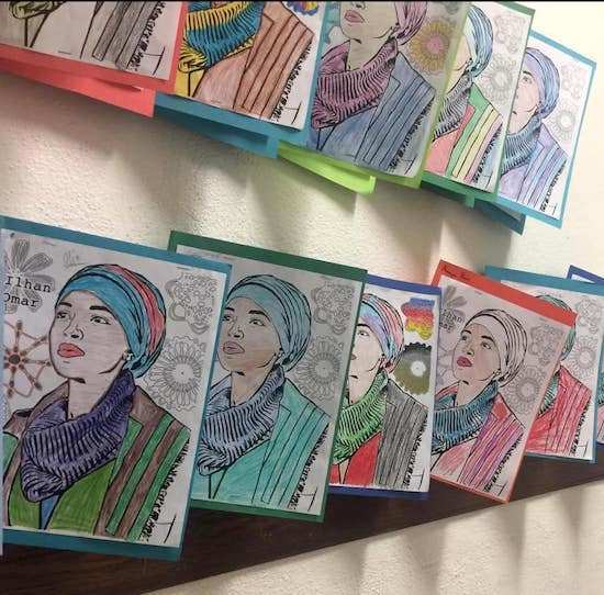 Minnesota Students Assigned to Color Reverential Photos of Rep. Ilhan Omar